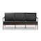 Baxton Studio Venza Walnut Wood Black Faux Leather 3-Seater Sofa 140-7554 - alternate 3